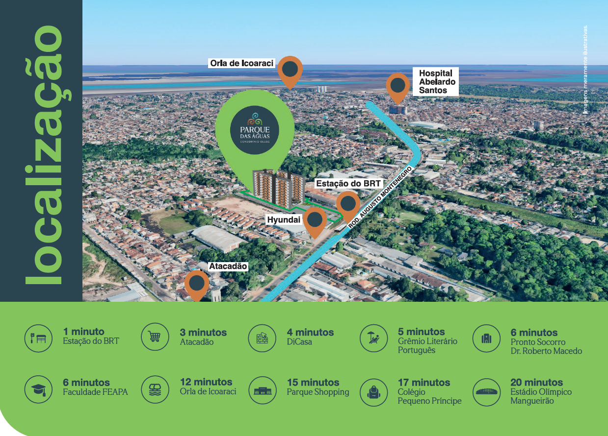 Mapa de localização Parque das Águas